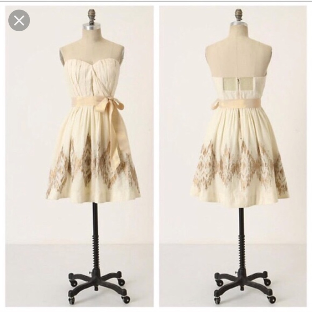 Anthropologie dress with gilded accent